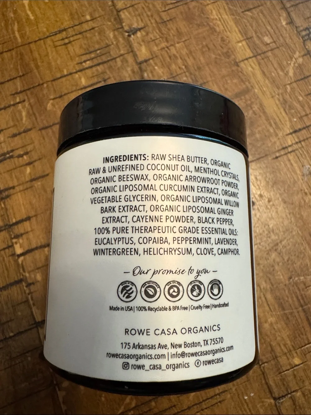 Rowe Casa Organics All-Natural Muscle & Joint Pain Cream